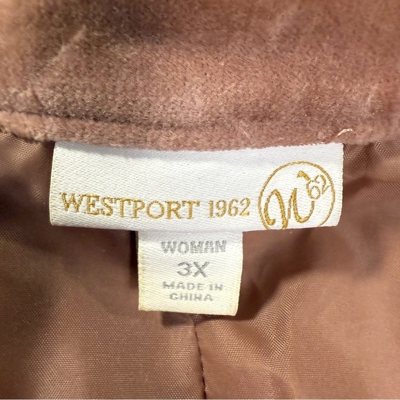 Westport Women's Blush Velvet Moto Jacket Plus Size 3X - Picture 5 of 8